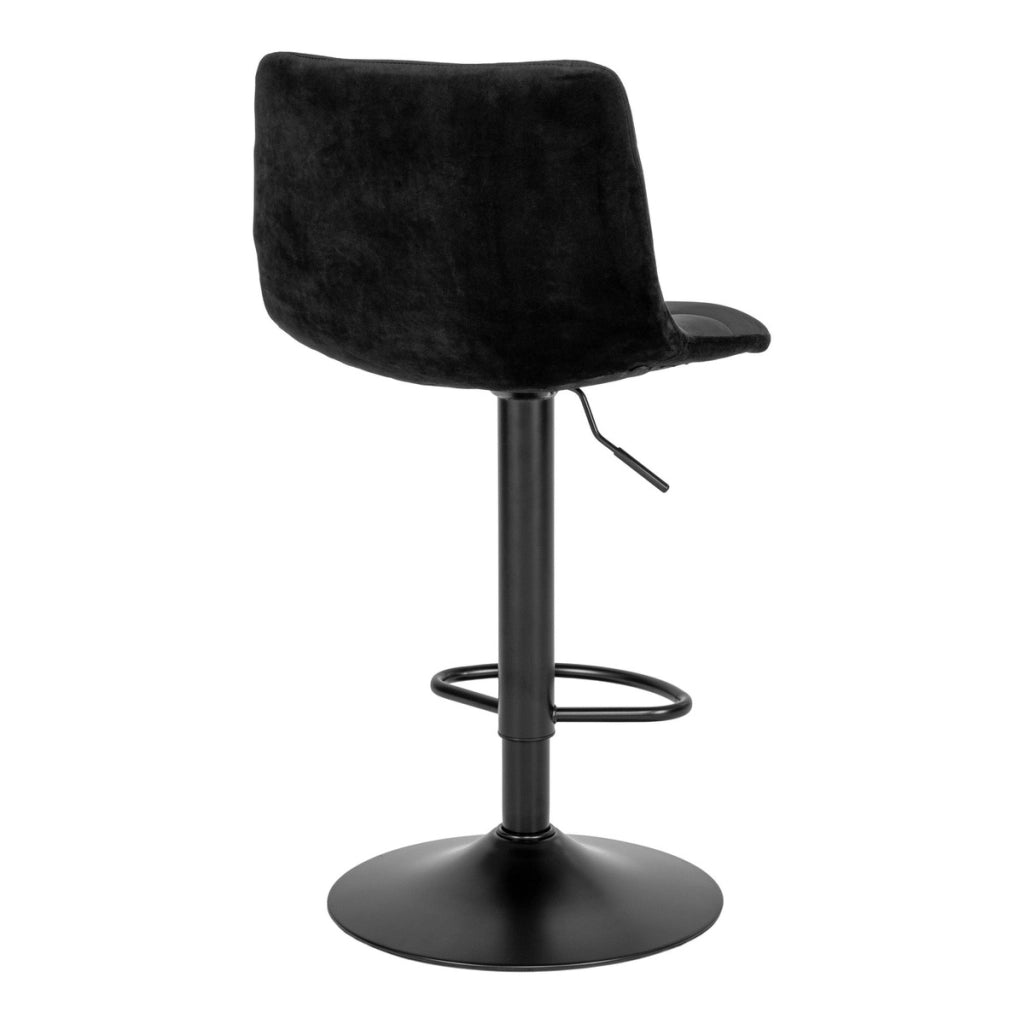 Set di 2 Sgabelli Alti Middelfart, Nero, Velluto, 43x43x108 cm