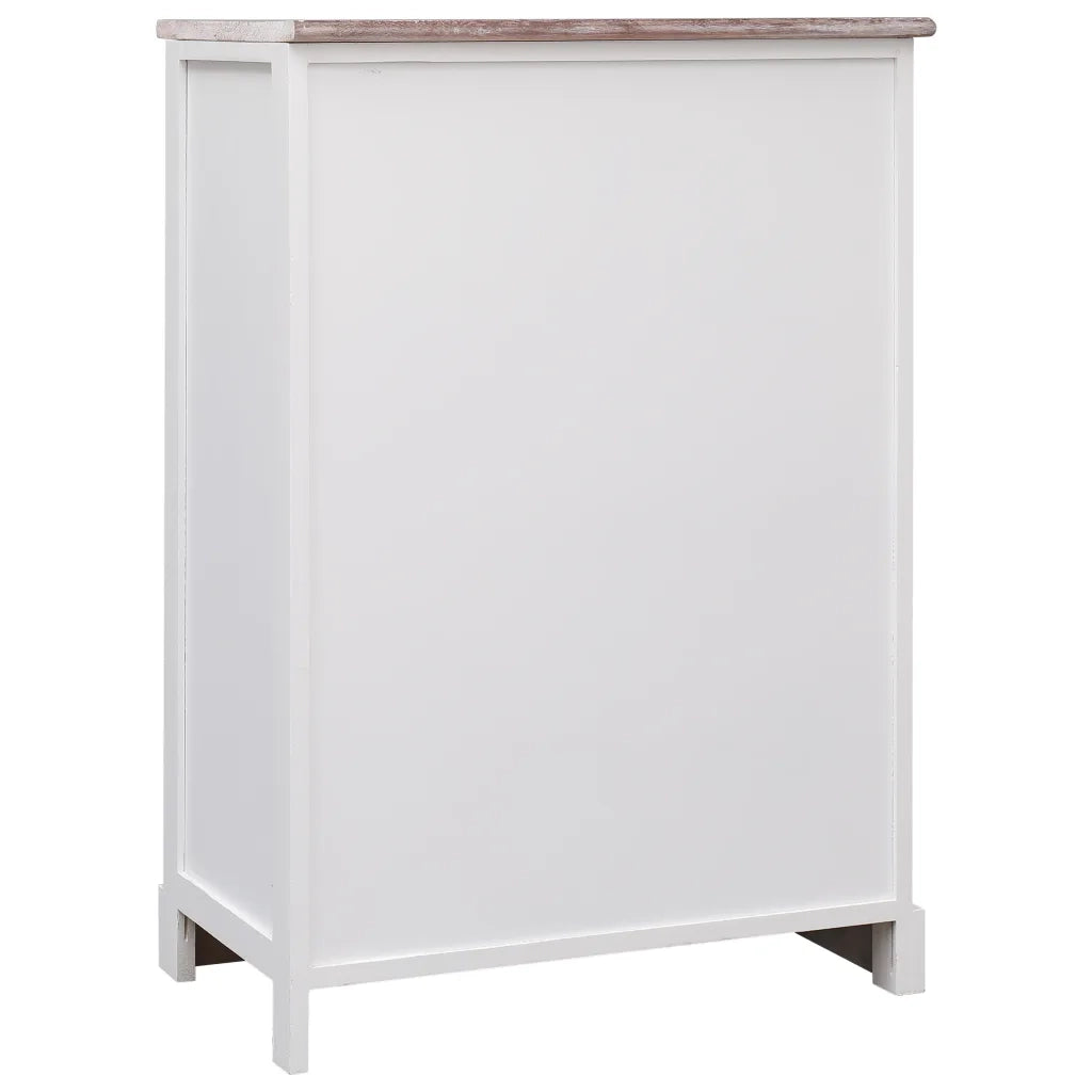 Credenza con 10 Cassetti Marrone 113x30x79 cm in Legno 284174