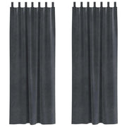 Tende Oscuranti | Tende Blackout 2 pz Grigio chiaro 140 x 245 cm Velluto