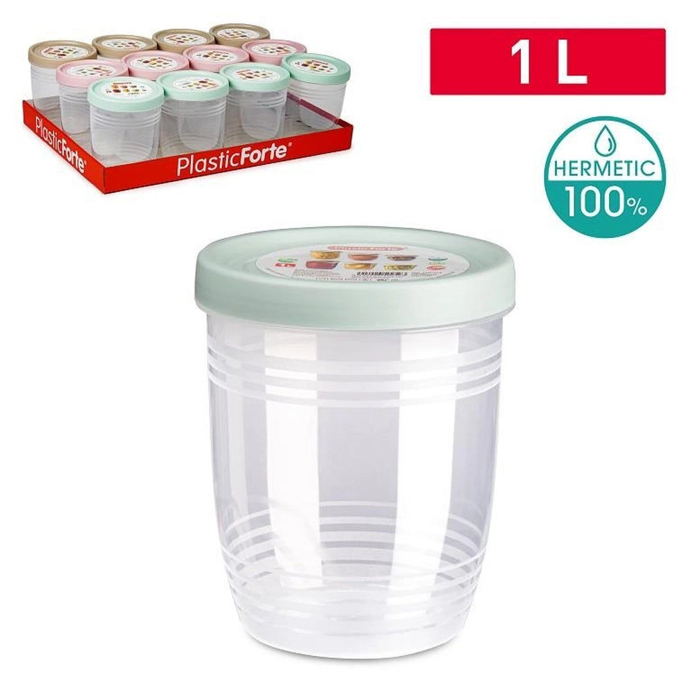 1 Pezzo Barattolo da Cucina Multiuso in Plastica Viena 1000 ml Vari Colori