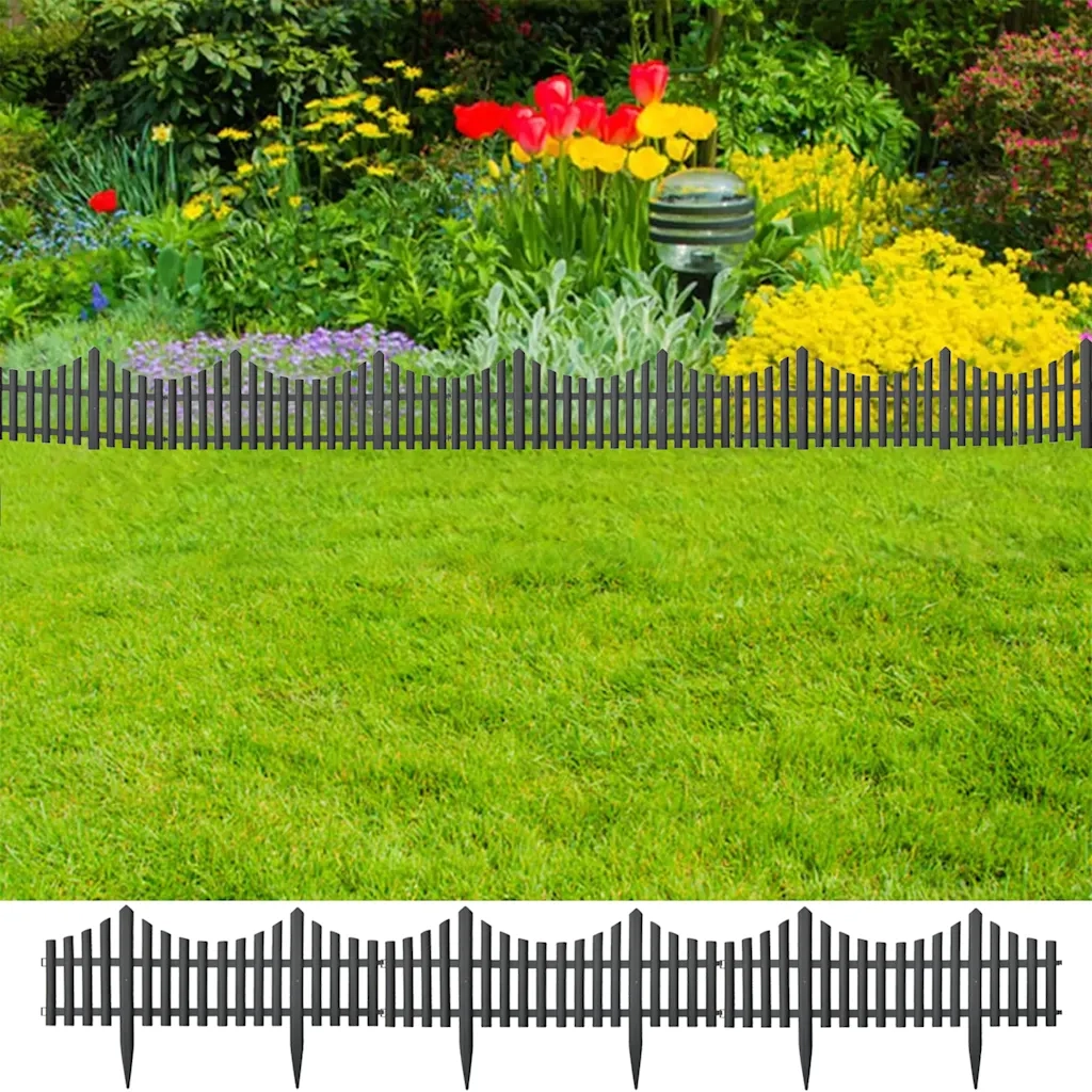 Bordi per Prato 17 pz Antracite 10 m in PP CFW7422106