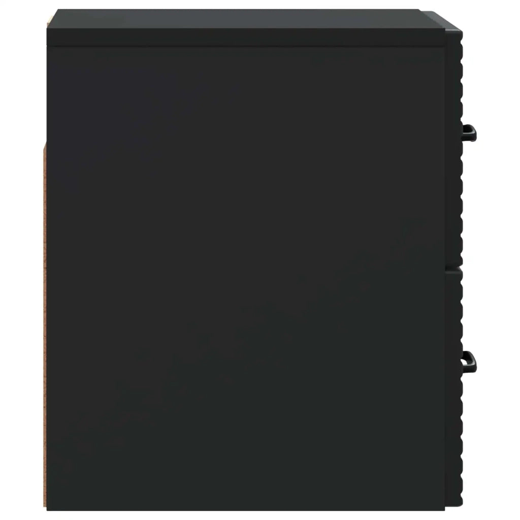 Mobiletto da notte a muro 2 pz Nero 34,5 x 33 x 40 cm 898638