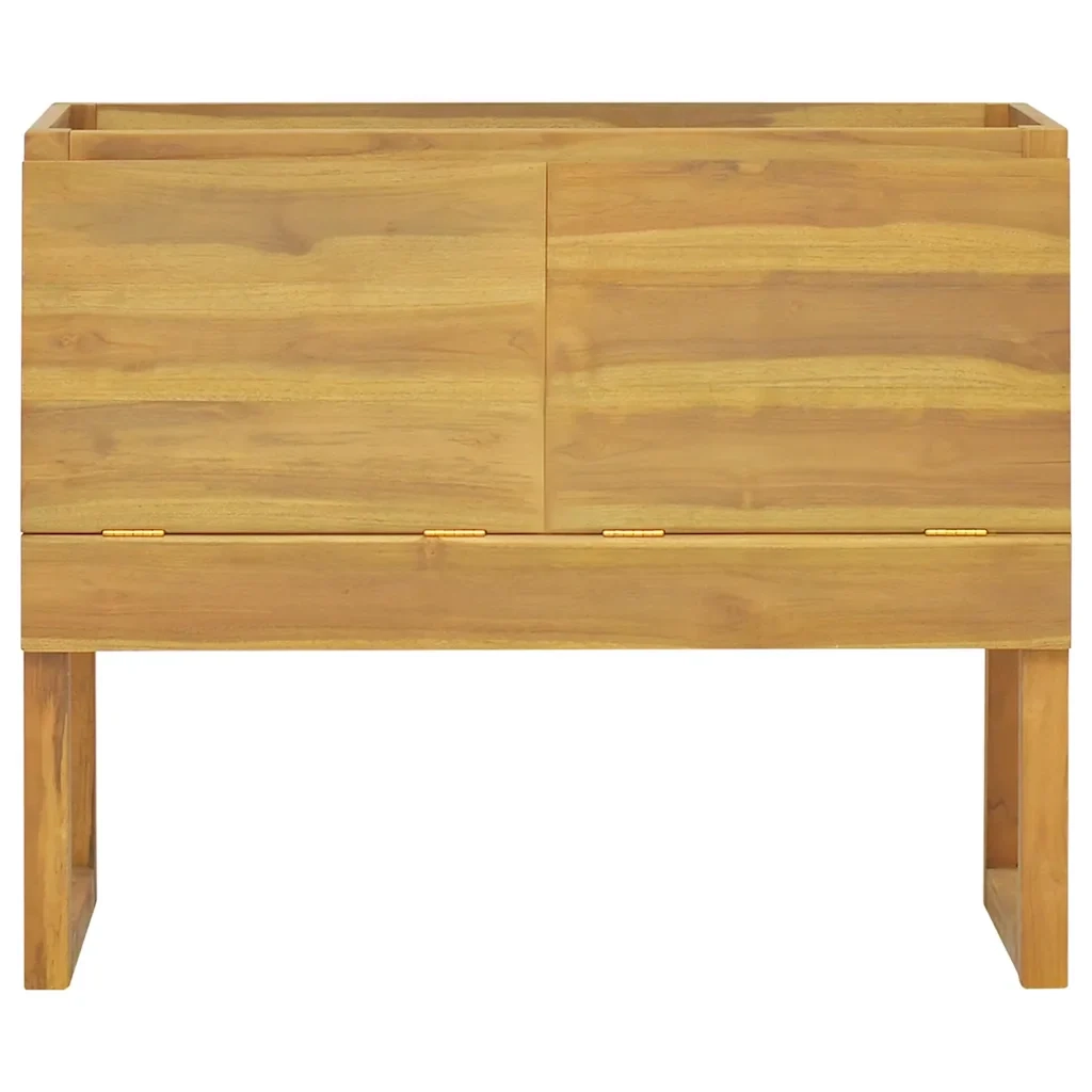Elegante mobiletto da bagno di grande capacità 90 x 40 x 75,5 cm realizzato in legno di teak naturale 02_0046968