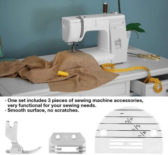 Set di accessori per macchina da cucire - Piedini da 3 pezzi - Accessori per macchina da cucire - Piedino con denti - Piattaforma E20 - 351 Piedino - Materiale di alta qualità
