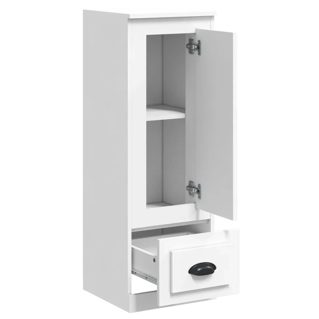 Credenza | Madia | Buffet da pranzo | Armadio da pranzo Bianca 36x35,5x103,5 cm in Legno Multistrato