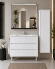 Mobile bagno con lavabo ORIGENBATH IMPERIA senza specchio 100x45 cm bianco con colonna