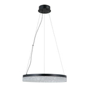 Lampada sospesa LED anello nera Pantal Italux