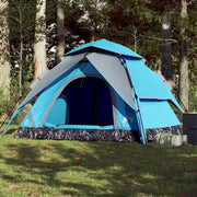 Tenda a Cupola da Campeggio 5 Persone Blu a Rilascio Rapido 4004186