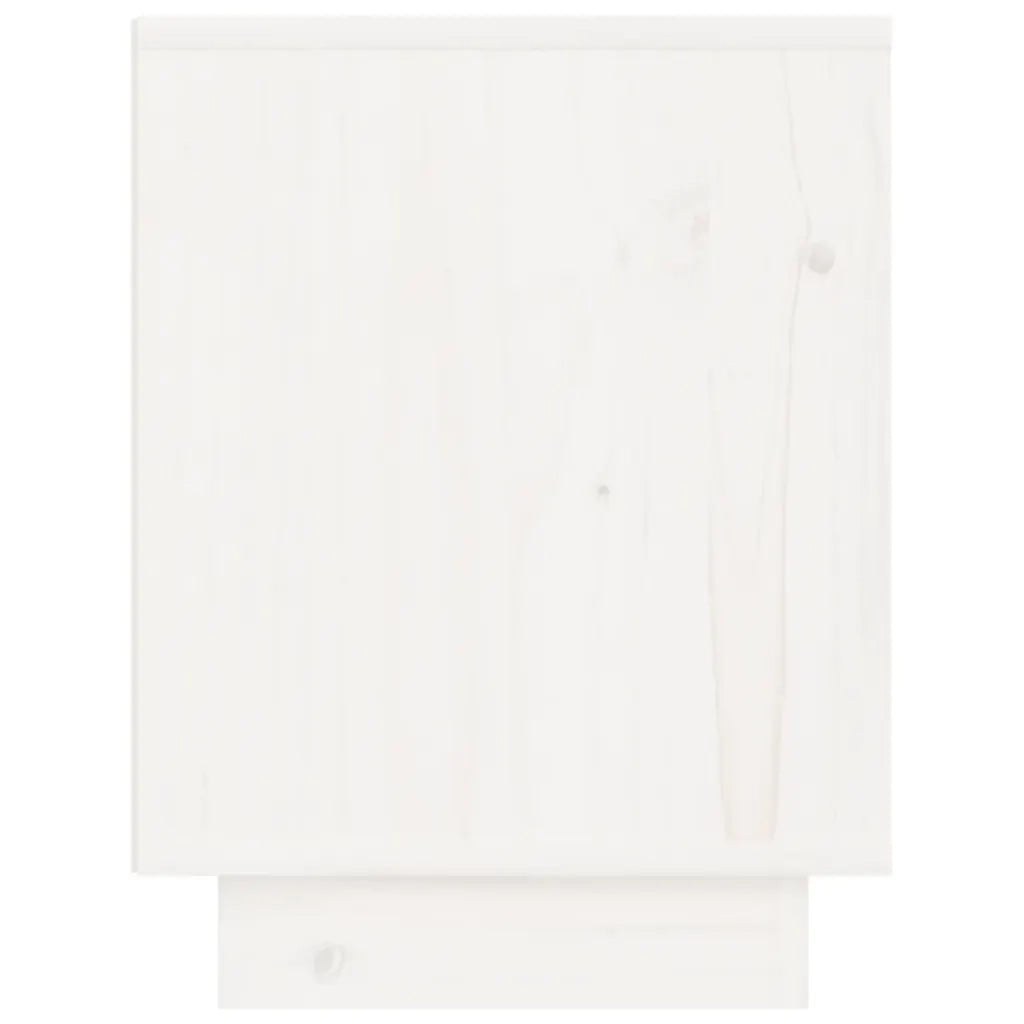 Comodini 2 pz-Set di 2 Tavolino da notte Bianchi 40x30x40 cm in Legno Massello di Pino
