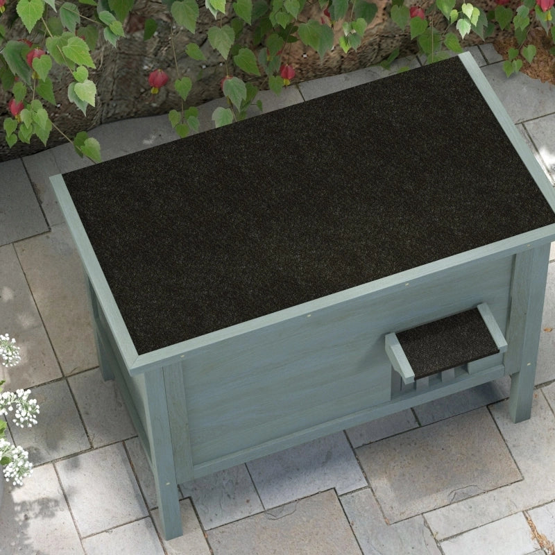 Casetta per gatti da esterno in legno isolata con tetto apribile 85x50x68,5 cm grigio scuro