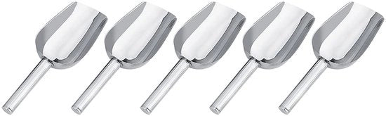 Set di 5 Schiacciate di Gelato in Acciaio Inossidabile - Peso Leggero - Ideale per Gelato e Cibo - Coda Spatola Profonda per Utilizzo Facile - Spatola per Gelato