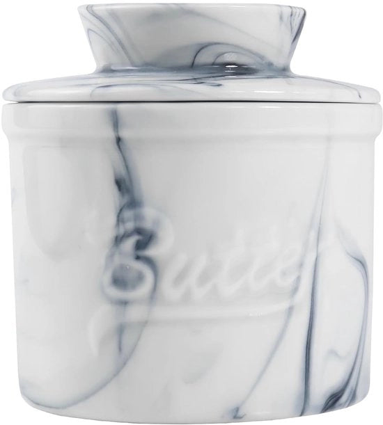 Vasetto di burro - Soffice e fresco - 1 pezzo - Nero - Ceramica