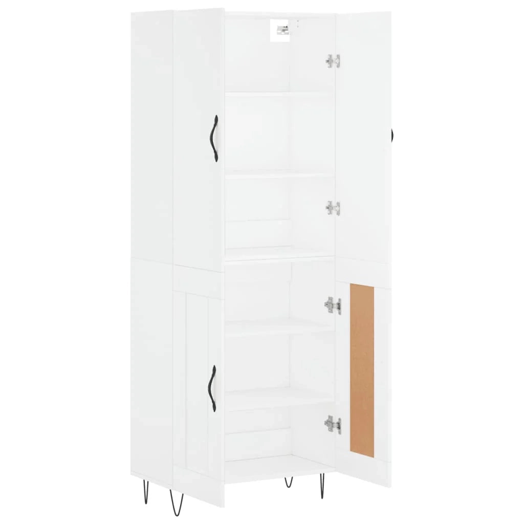 Buffet credenza cassettiera mobiletto mobile contenitore organizer cucina soggiorno salotto alto 69,5 x 34 x 180 cm legno ingegnerizzato bianco 02_0032755