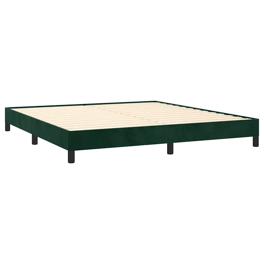 Giroletto senza Materasso Verde Scuro 160x200 cm in Velluto 346985