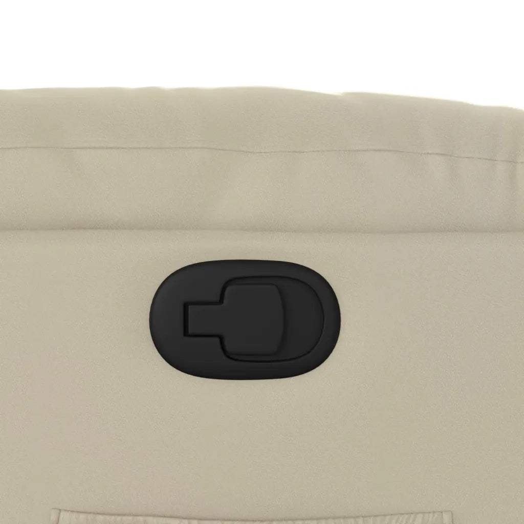 Poltrona | Sedia Relax Reclinabile Crema in Similpelle