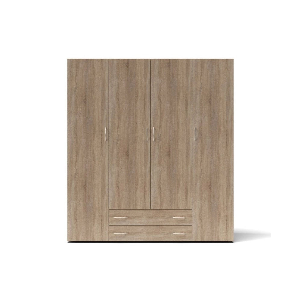 Armadio 4 ante e 2 cassetti rovere sonoma Seba4 160x51,6x177h