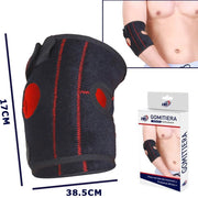 Trade Shop - Coppia Gomitiera Fascia Elastica Supporto Per Gomito Sport Anallergico Rosso -