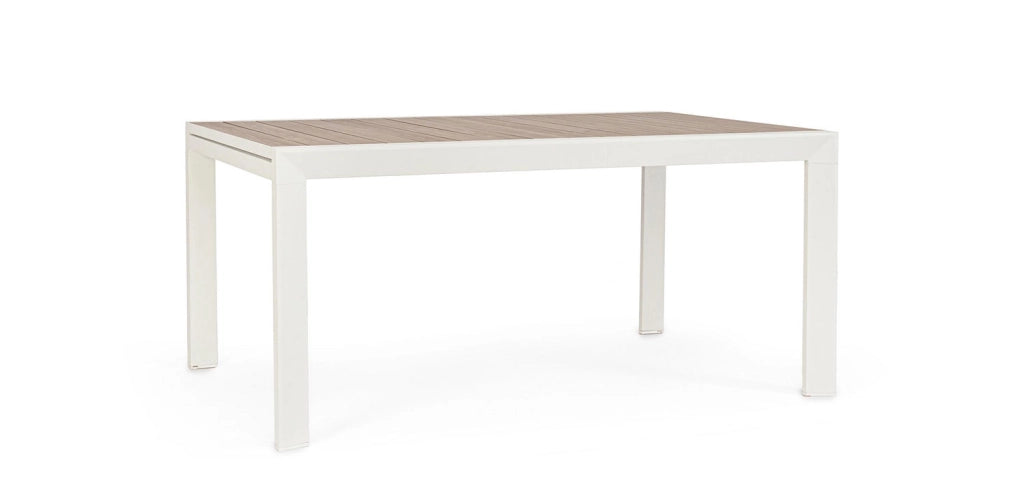Tavolo Allungabile da Esterno 160-240x100x75h cm in Alluminio e Polywood Belmar Vapor