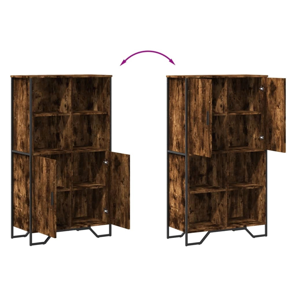 Buffet credenza cassettiera mobiletto mobile contenitore organizer cucina soggiorno salotto alto 79,5 x 35,5 x 137,5 cm legno ingegnerizzato marrone 02_0033560