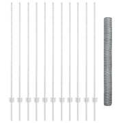 Pali per Recinzione  22 pz U-Channel 140 cm Acciaio Zincato