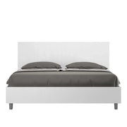 Letto matrimoniale contenitore doppia alzata 160x190 bianco frassino New Egos