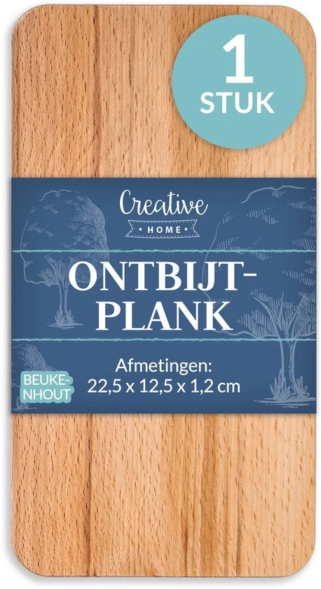 Pannello di taglio in legno di faggio naturale | 22,5x12,5x1,2 cm | Omkeerbaar | Ideale per ogni casa e cucina