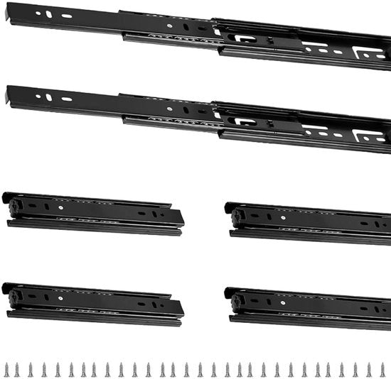Set di 6 Lame di Supporto per Carico Laterale - 200 mm - Montaggio Laterale - Acciaio Laminato - Capacità di Carico 45 kg - Rail
