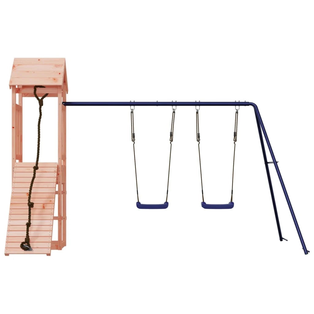 Altalena parco giochi da esterno scivolo altalena robusta giochi da giardino 308 x 196 x 207 cm legno massello di abete Douglas 02_0004715