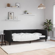 Letto da Giorno Nero 90x190 cm in Velluto