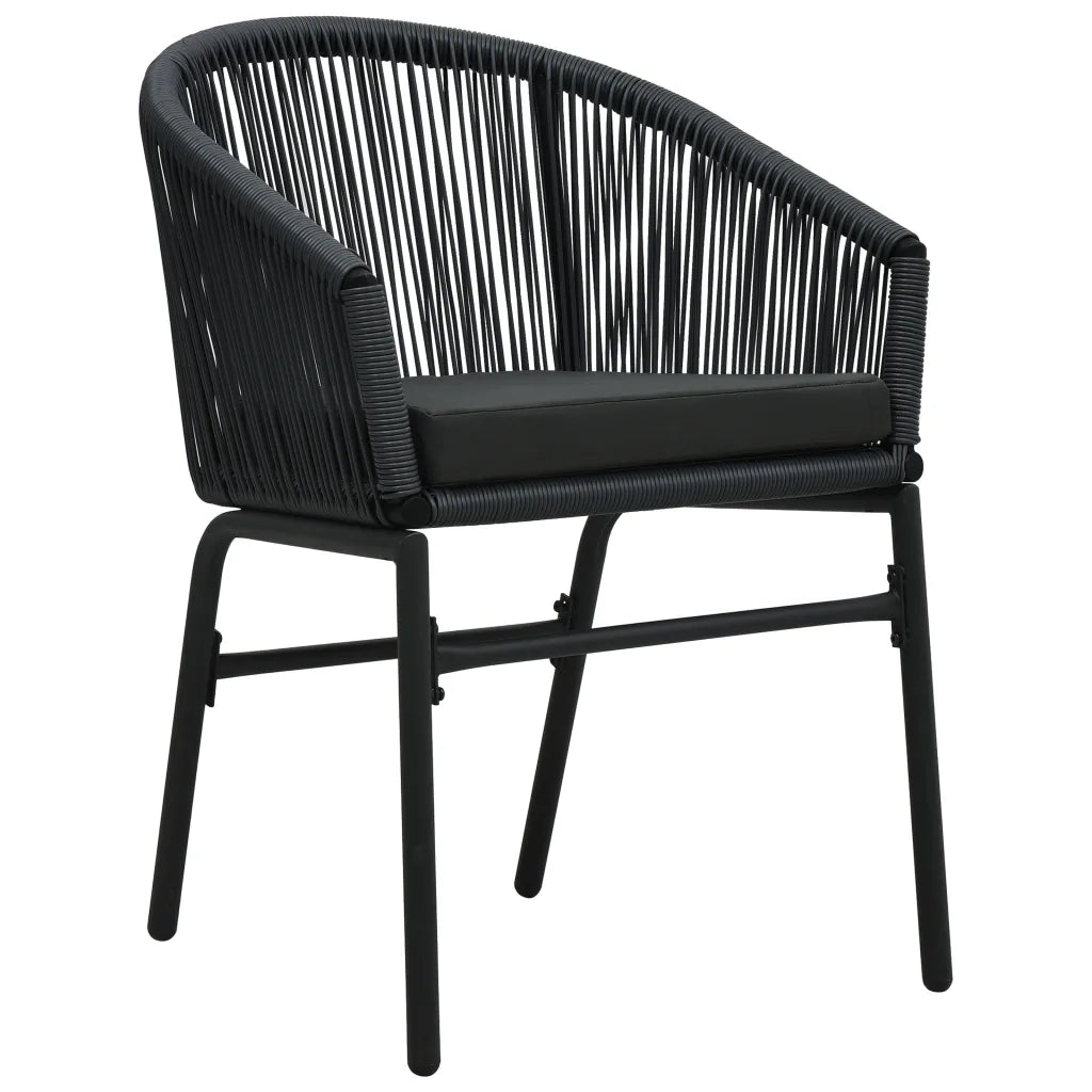 Set da Pranzo da Giardino 7 pz Nero 3099225
