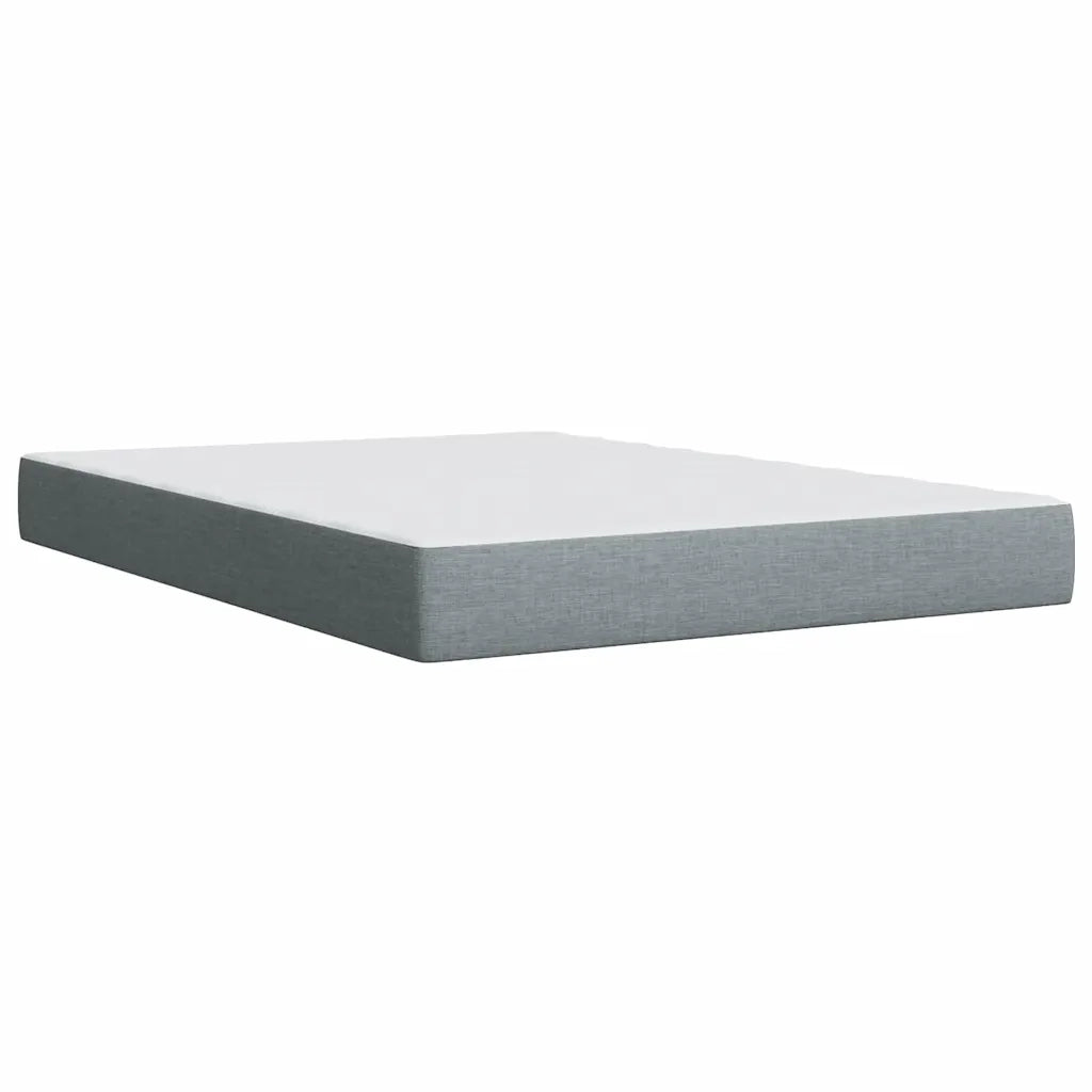 Giroletto a Molle con Materasso Grigio Chiaro 140x200cm Tessuto 3287472
