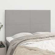 Testiera-Testata Decorativa Grigio Chiaro 144x5x118/128 cm Tessuto 315263