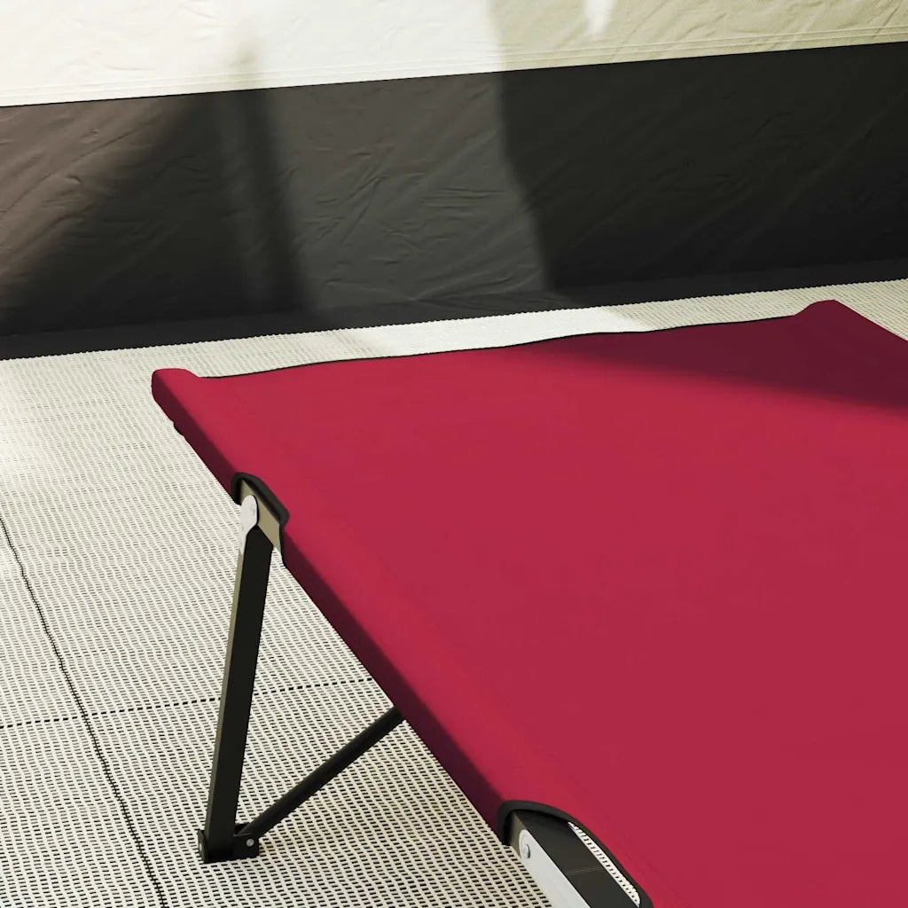 Letto da campeggio pieghevole 2 pz Rosso 206 x 76 x 74 cm CFW4256740
