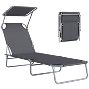 Tumbona Pieghevole ¨C zephmum ¨C Grigio 187x58x36cm