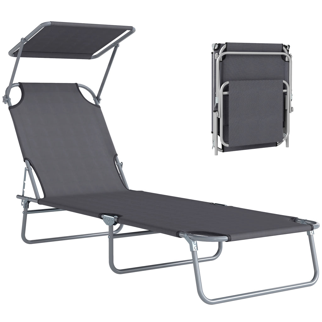 Tumbona Pieghevole ¨C zephmum ¨C Grigio 187x58x36cm