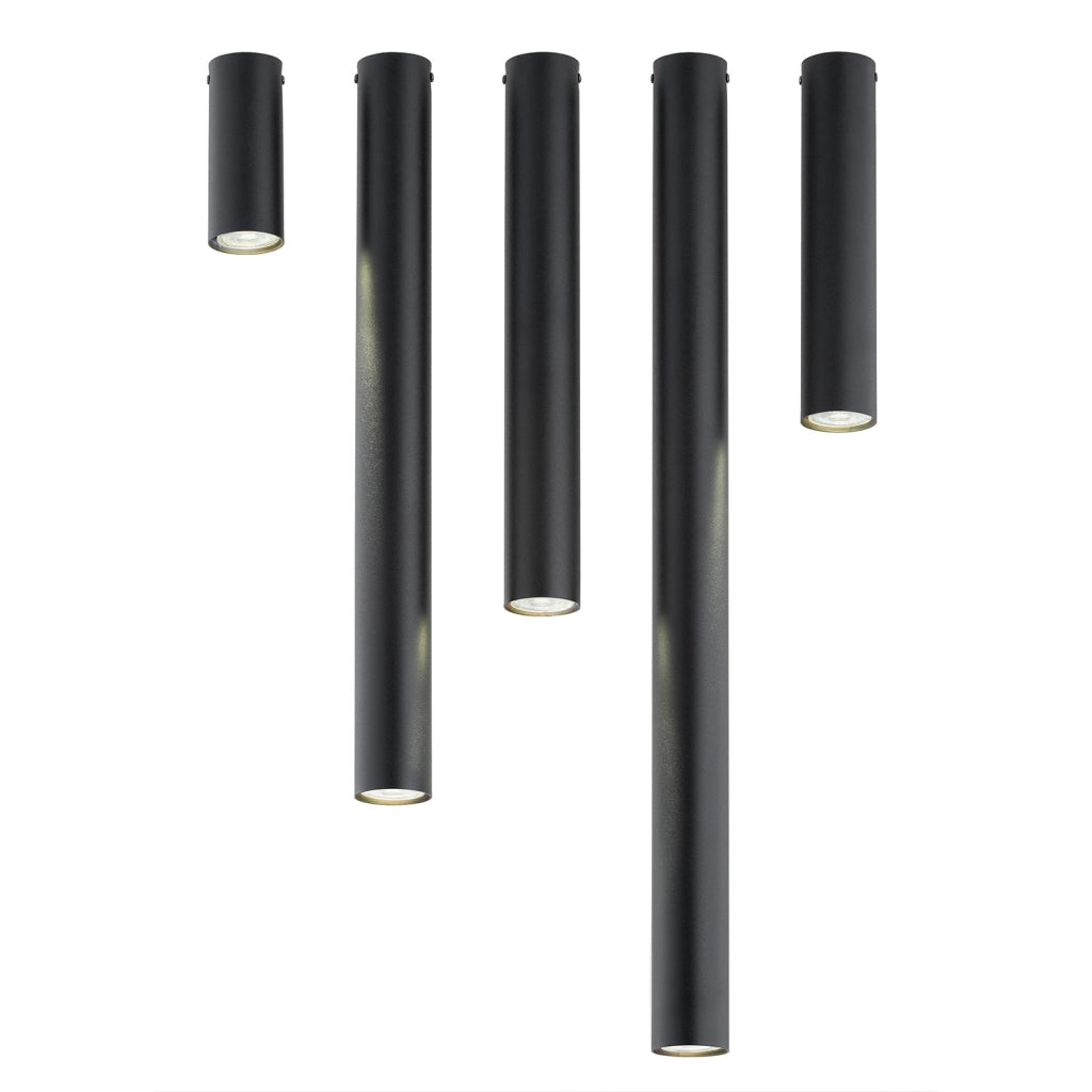 Plafoniera Moderna Faretto Marduk 1 Luce Acciaio Nero 15 Cm