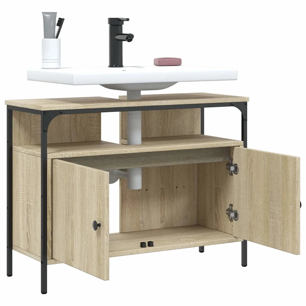 Mobile Lavabo | Armadio Lavabo Bagno Rovere Sonoma 80x30x60 cm Legno Multistrato