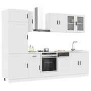 Set Mobili da Cucina 8 pz Porto Bianco Legno Multistrato 3314811