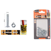 Trade Shop - Set 10 Pezzi Viti Vite A Testa A Croce Piatta 6x20mm Con Dado Esagonale M6 90943 -