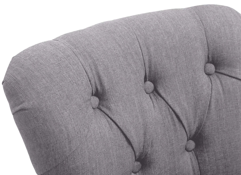 Sgabello Lakewood stoffa antico-scuro grigio chiaro