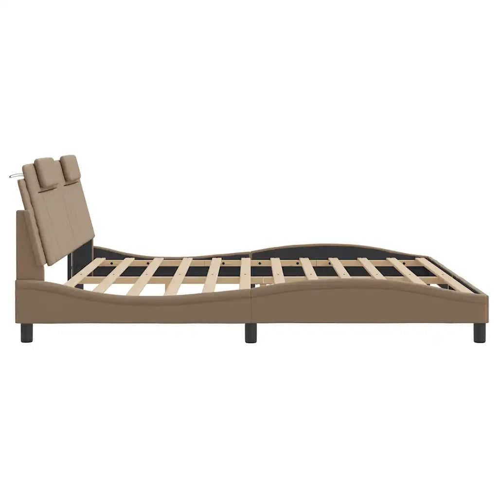 Giroletto Viana senza Materasso Cappuccino 200x200cm Similpelle 3208121