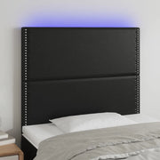 Testiera a LED-Testata con LED Nera 100x5x118/128 cm in Similpelle 894343