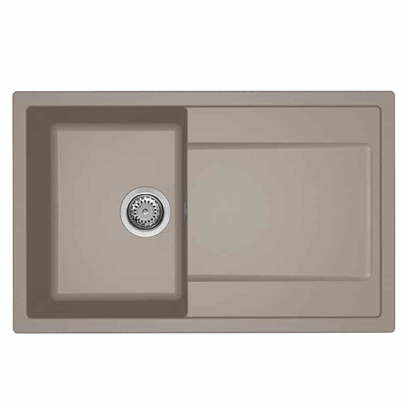 Lavello Elleci Incasso 1 vasca 79x50 Life 300 Granitek Grigio Tortora LG230043