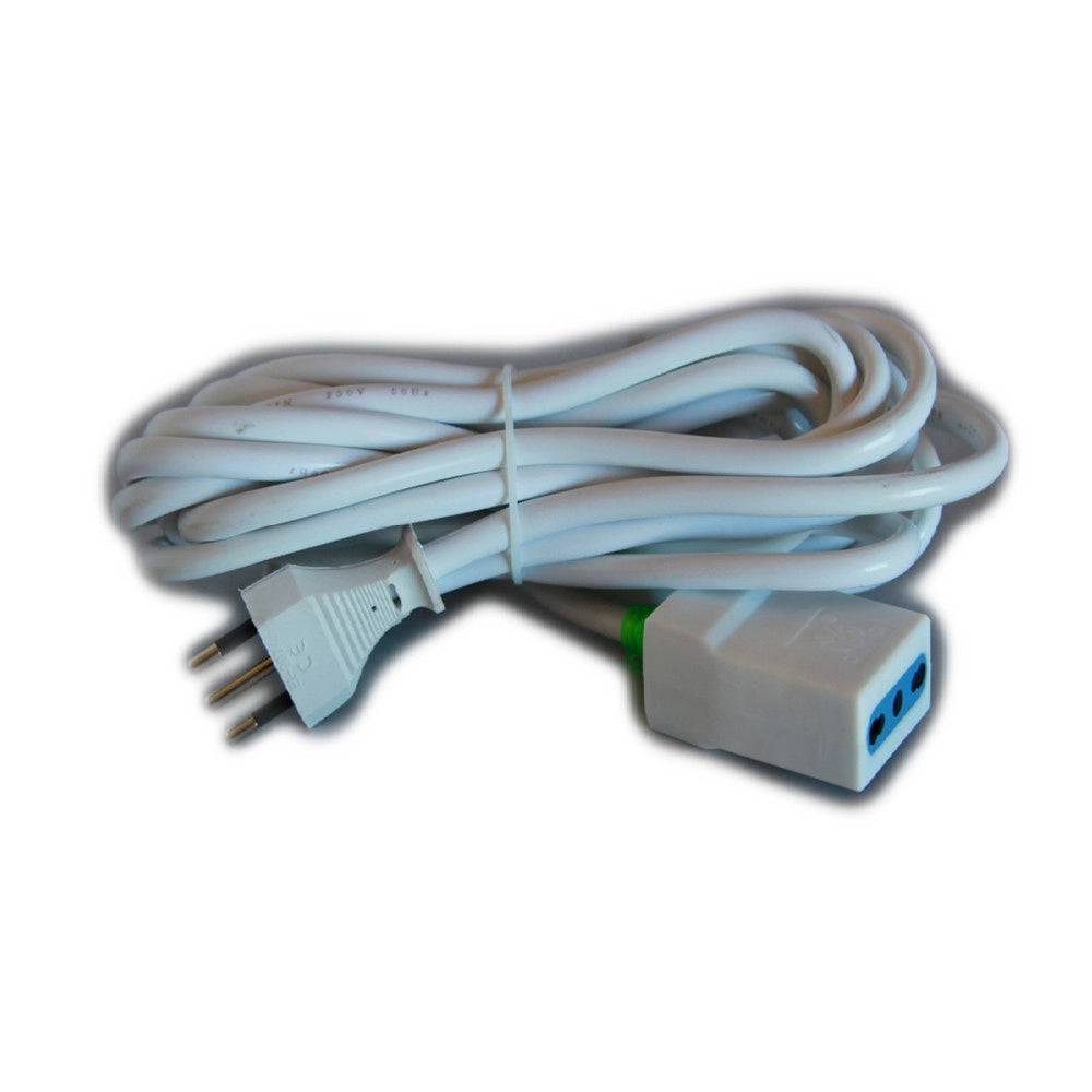 Trade Shop - Prolunga Corrente Elettrica Cavo 3 5 10 Metri 220v Bipasso Spina Italiana Presa -