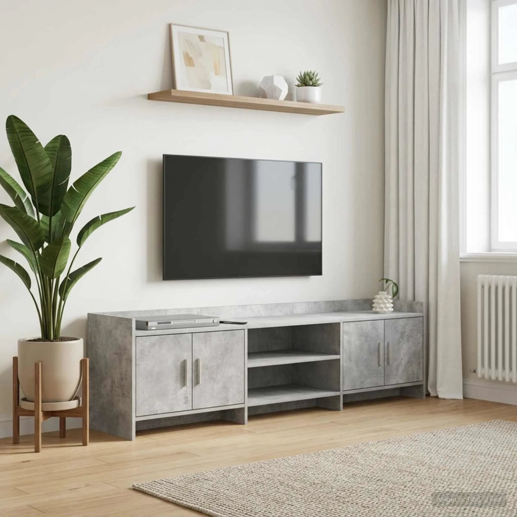 Mobile TV 168 x 33 x 47 cm Grigio Cemento Legno ingegnerizzato 8011182