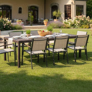 Abbaviva, Tavolo da Esterno 10 Posti Made in Italy, 90x150x72h cm Marrone
