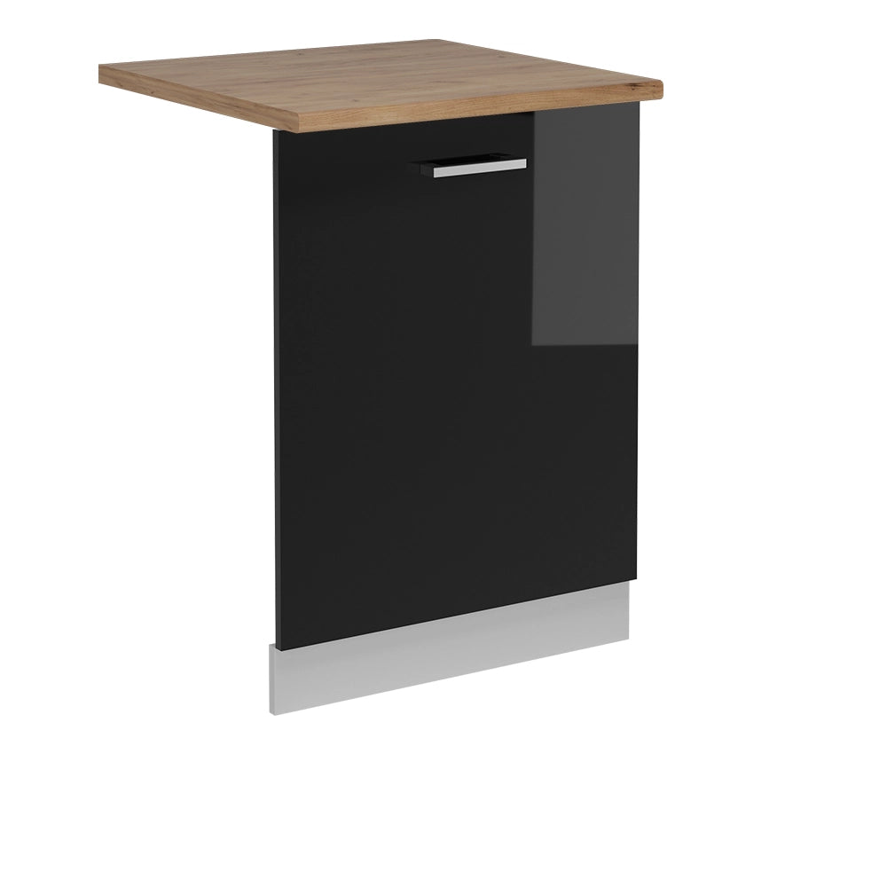 Pannello frontale della lavastoviglie R-Line Nero lucido/Bianco 60 cm, PL Rovere Vicco