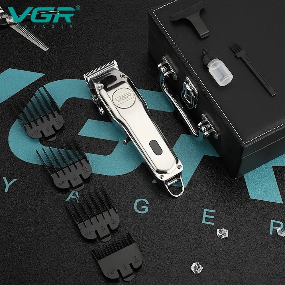 Tagliacapelli Barba Senza Fili Professionale Ricarica Usb Rasoio Valigetta V-032