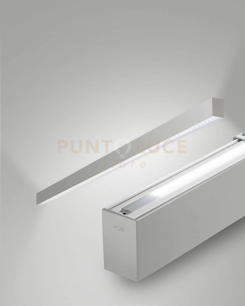 MILLET PROFILO DA PARETE DOPPIA EMISSIONE ALLUMINIO PRISMATIC ON/OFFI IP40 100CM 4000K 3580+1440LM 23/15W