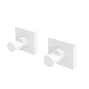 Set 2 appendiabiti da muro bianco in acciaio inox Sidera